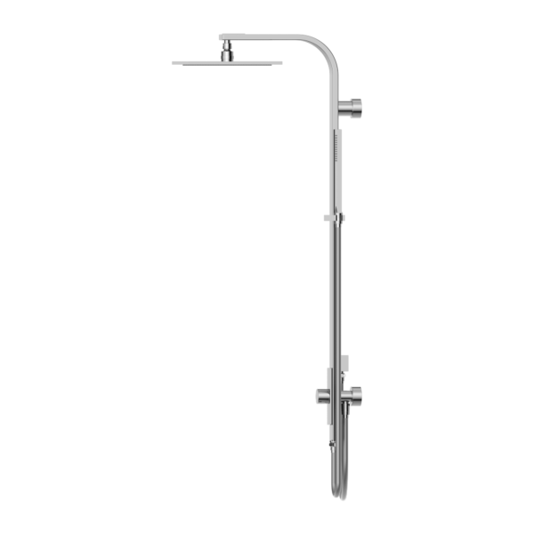 ASTRA RAIN SQUARE SHOWER SET CHROME (DOUBLE HOSE) (NR281305dCH)