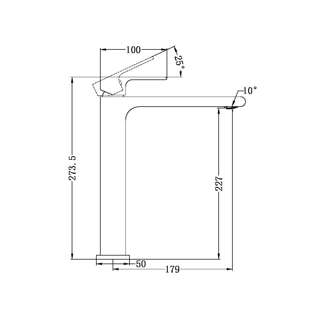 BIANCA TALL BASIN MIXER CHROME (NR321501aCH)