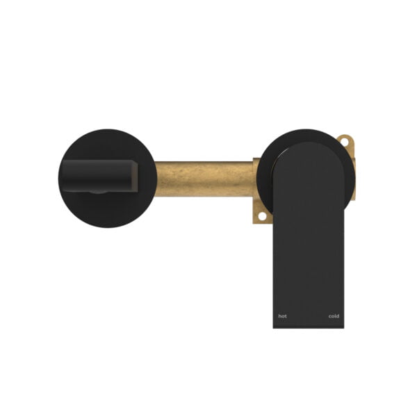 BIANCA WALL BASIN/BATH MIXER SEPARATE BACK PLATE 187/230MM MATTE BLACK (NR321510eMB / NR321510fMB)
