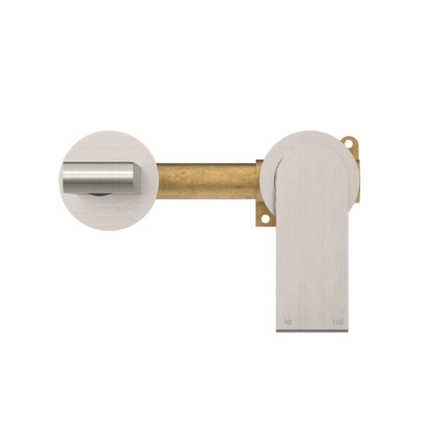 BIANCA WALL BASIN/BATH MIXER SEPARATE BACK PLATE 187/230MM BRUSHED NICKEL (NR321510eBN / NR321510fBN)