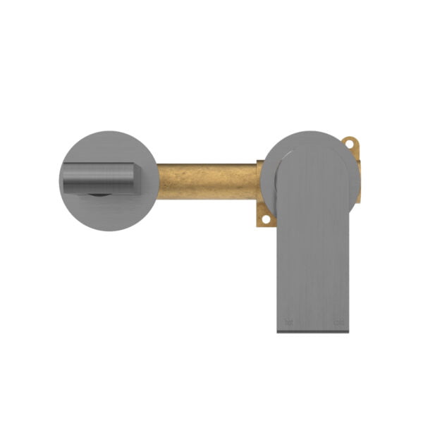 BIANCA WALL BASIN/BATH MIXER SEPARATE BACK PLATE 187/230MM GUN METAL (NR321510eGM / NR321510fGM)