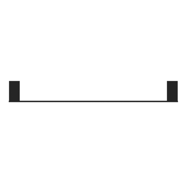 CELIA SINGLE TOWEL RAIL 600MM MATTE BLACK (NR4624MB)