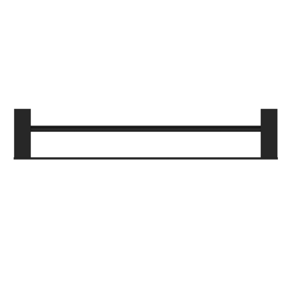 CELIA DOUBLE TOWEL RAIL 600MM MATTE BLACK (NR4624dMB)