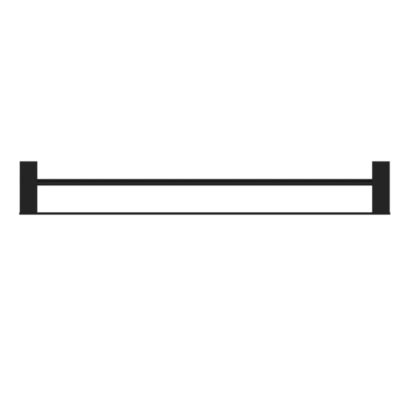 CELIA DOUBLE TOWEL RAIL 800MM MATTE BLACK (NR4630dMB)