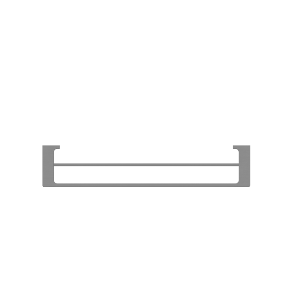 PEARL DOUBLE TOWEL RAIL 600MM GUN METAL (NR8024dGM)