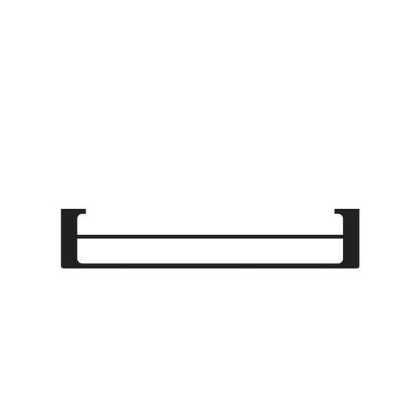 PEARL DOUBLE TOWEL RAIL 600MM MATTE BLACK (NR8024dMB)