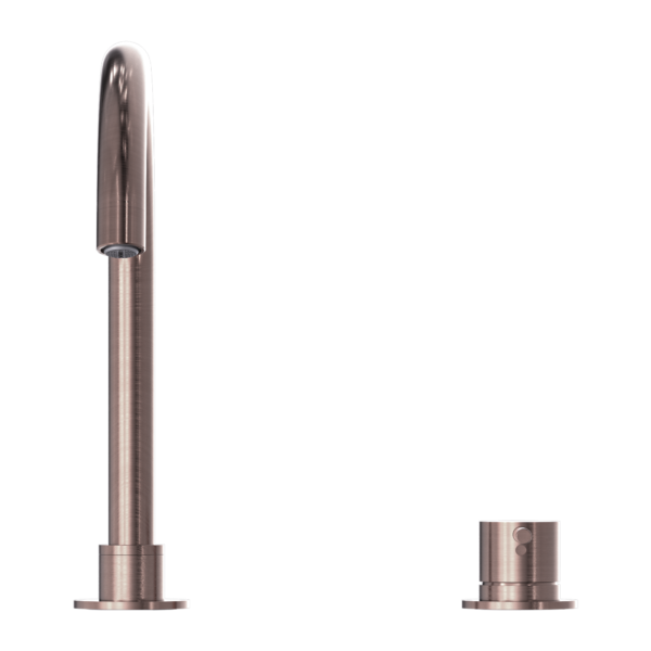 MECCA HOB BASIN MIXER ROUND SWIVEL SPOUT BRUSHED BRONZE (NR221901bBZ)