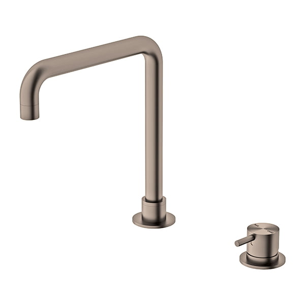 MECCA HOB BASIN MIXER SQUARE SWIVEL SPOUT BRUSHED BRONZE (NR221901cBZ)