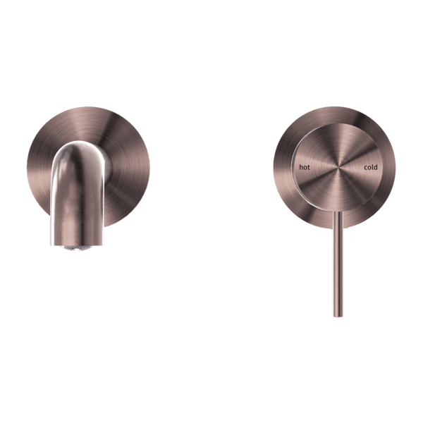 MECCA WALL BASIN/BATH MIXER SEPARATE BACK PLATE 120/160/185/230/260 MM SPOUT BRUSHED BRONZE (NR221910c120/160/185/230/260 BZ)