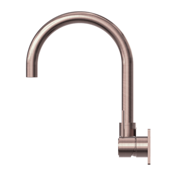 MECCA WALL BASIN/BATH MIXER SWIVEL SPOUT HANDLE UP BRUSHED BRONZE (NR221910pBZ)