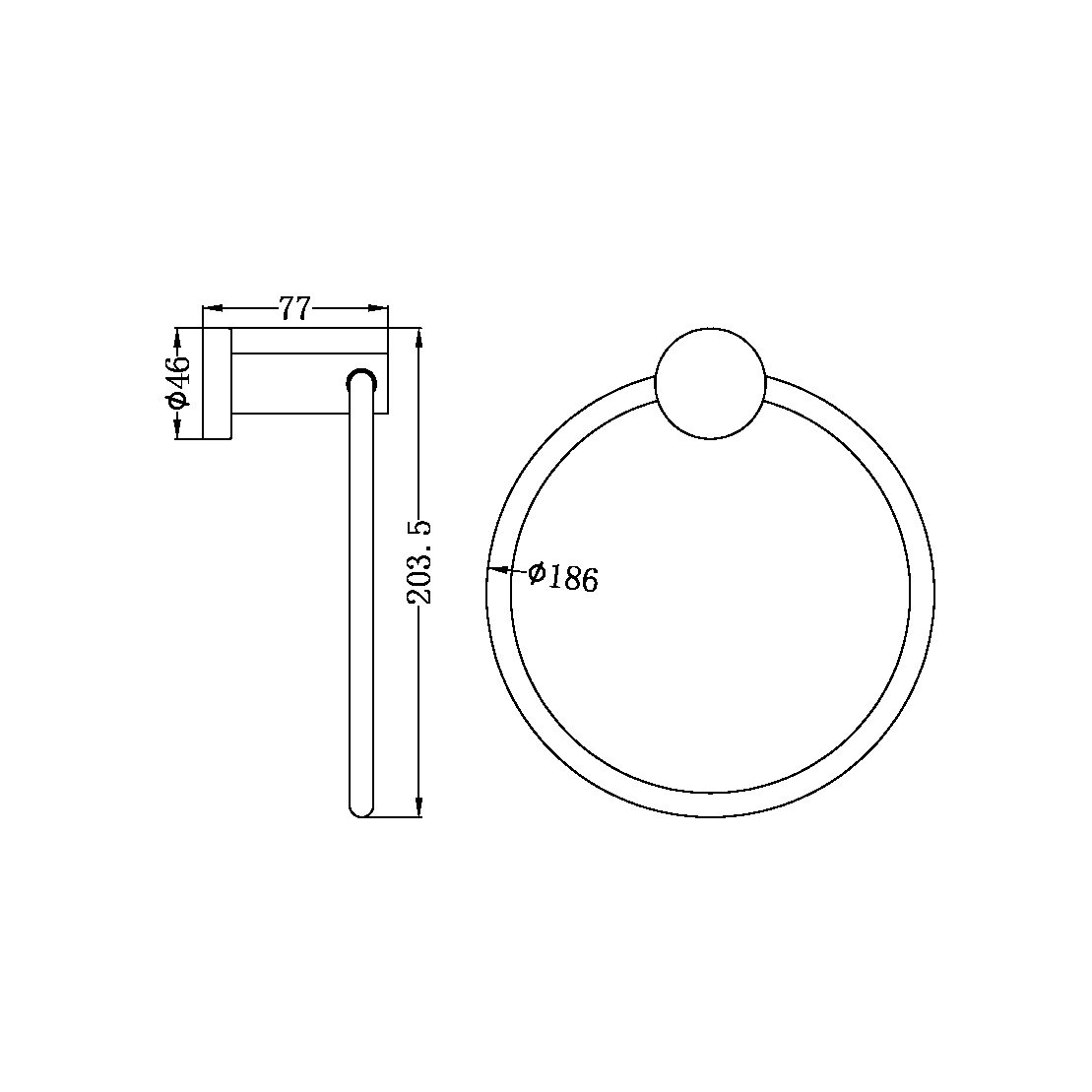 MECCA TOWEL RING BRUSHED BRONZE (NR1980BZ)