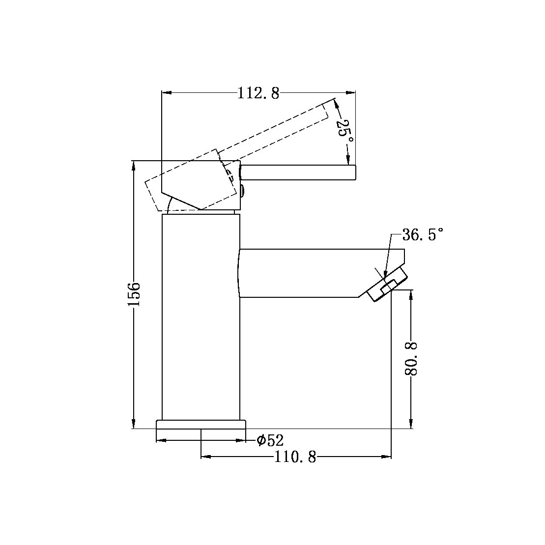 DOLCE BASIN MIXER CHROME (NR250802CH)