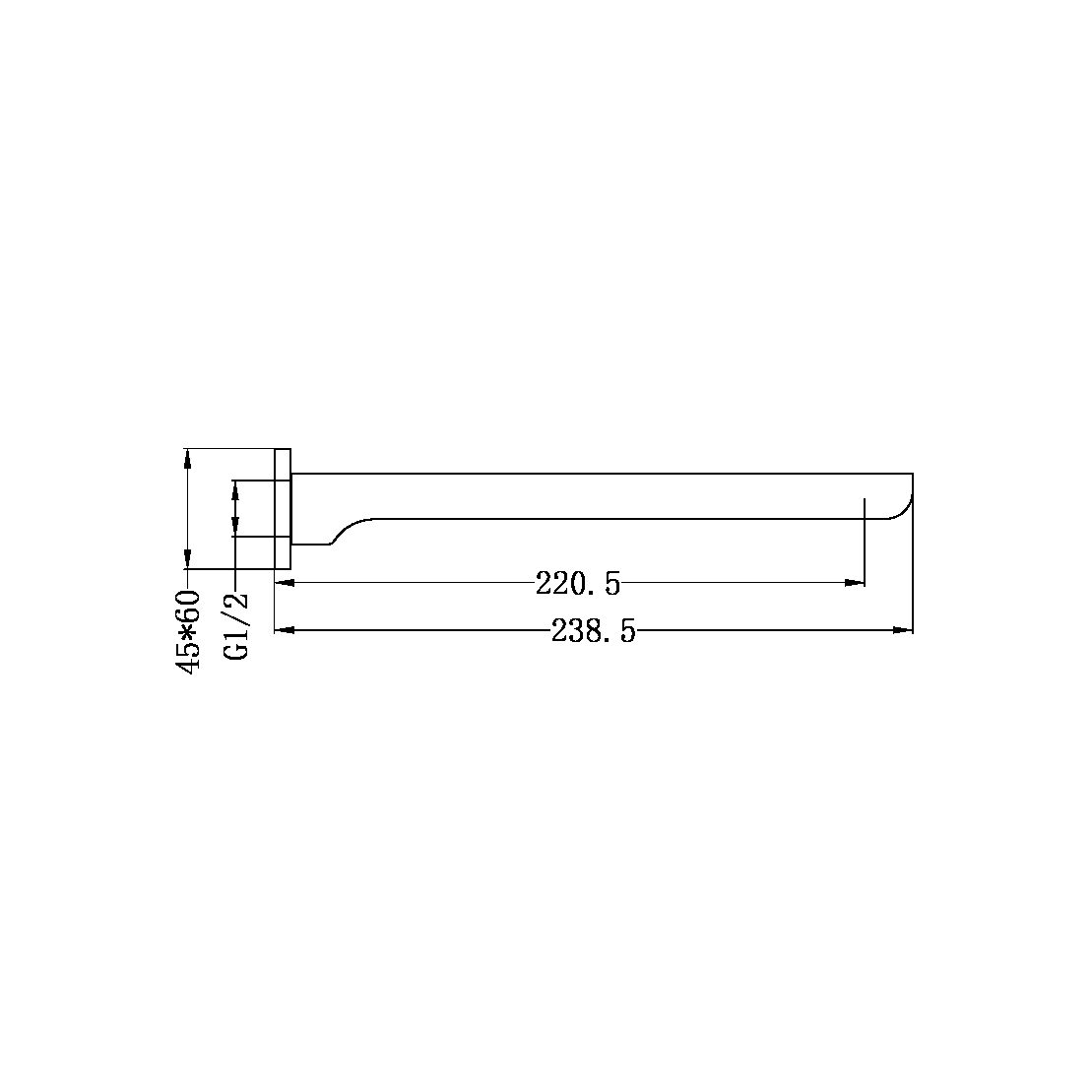 CELIA Bath Spout CHROME (NR281303CH)