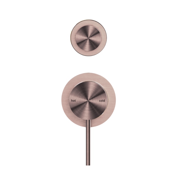 MECCA SHOWER MIXER WITH DIVERTOR SEPARATE BACK PLATE SHOWER VALVE BRUSHED BRONZE (NR221911sBZ)