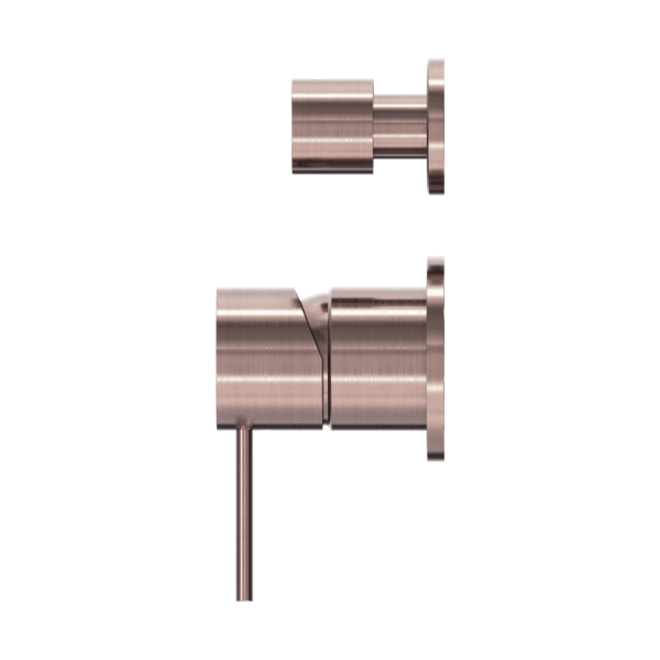 MECCA SHOWER MIXER WITH DIVERTOR SEPARATE BACK PLATE SHOWER VALVE BRUSHED BRONZE (NR221911sBZ)