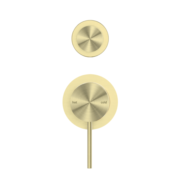 MECCA SHOWER MIXER WITH DIVERTOR SEPARATE BACK PLATE SHOWER VALVE BRUSHED GOLD (NR221911sBG)
