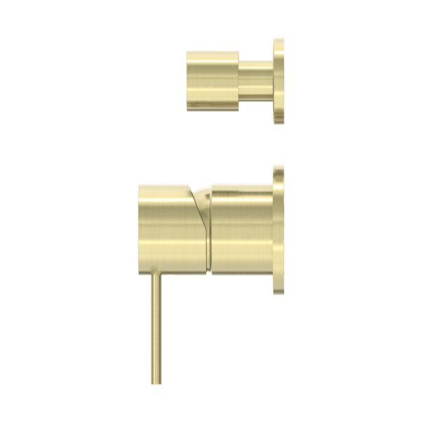 MECCA SHOWER MIXER WITH DIVERTOR SEPARATE BACK PLATE SHOWER VALVE BRUSHED GOLD (NR221911sBG)