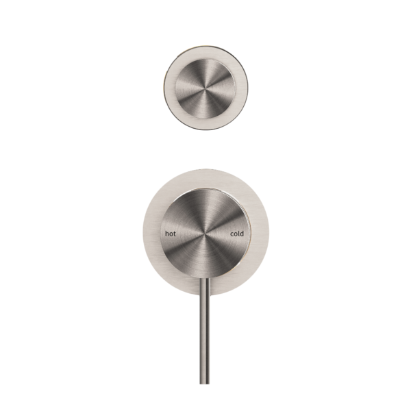MECCA SHOWER MIXER WITH DIVERTOR SEPARATE BACK PLATE SHOWER VALVE BRUSHED NICKEL (NR221911sBN)
