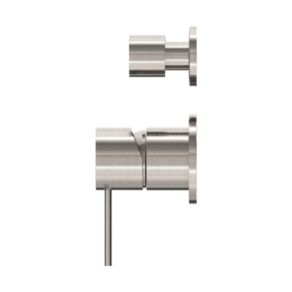 MECCA SHOWER MIXER WITH DIVERTOR SEPARATE BACK PLATE SHOWER VALVE BRUSHED NICKEL (NR221911sBN)