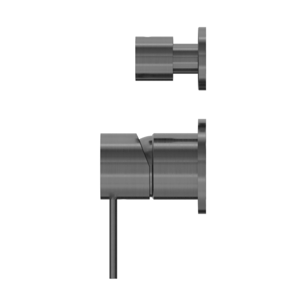 MECCA SHOWER MIXER WITH DIVERTOR SEPARATE BACK PLATE SHOWER VALVE GUN METAL (NR221911sGM)