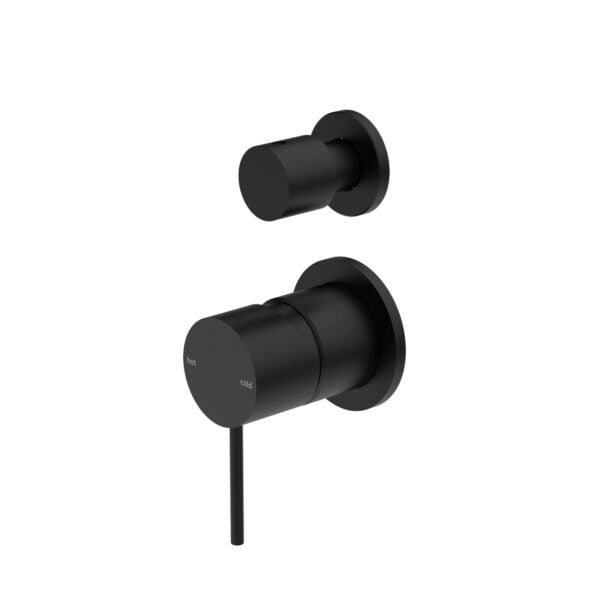 MECCA SHOWER MIXER WITH DIVERTOR SEPARATE BACK PLATE SHOWER VALVE MATTE BLACK (NR221911sMB)