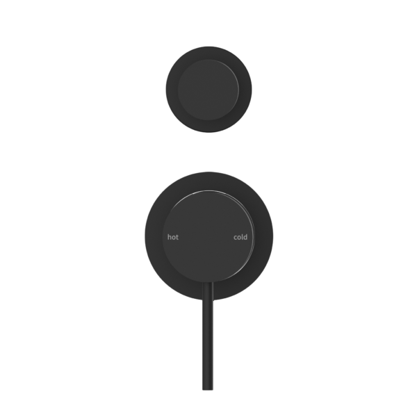 MECCA SHOWER MIXER WITH DIVERTOR SEPARATE BACK PLATE SHOWER VALVE MATTE BLACK (NR221911sMB)