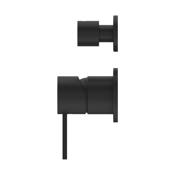 MECCA SHOWER MIXER WITH DIVERTOR SEPARATE BACK PLATE SHOWER VALVE MATTE BLACK (NR221911sMB)