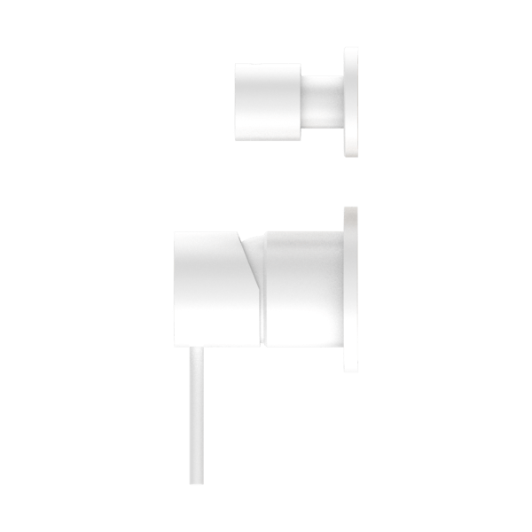 MECCA SHOWER MIXER WITH DIVERTOR SEPARATE BACK PLATE SHOWER VALVE MATTE WHITE (NR221911sMW)