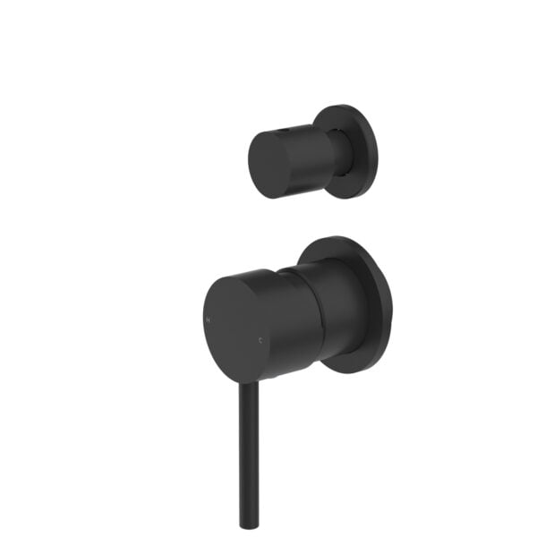 DOLCE SHOWER MIXER WITH DIVERTOR SEPARATE PLATE MATTE BLACK (NR250811eMB)