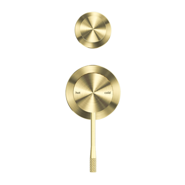 OPAL SHOWER MIXER WITH DIVERTOR SEPARATE PLATE BRUSHED GOLD  (NR251909eBG)
