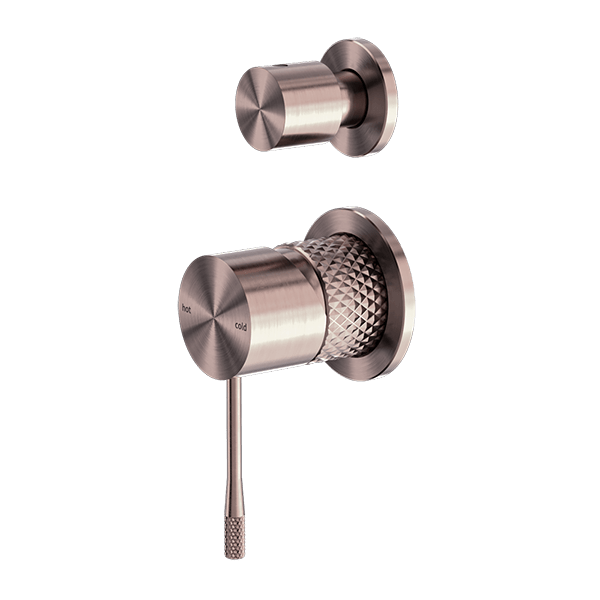 OPAL SHOWER MIXER WITH DIVERTOR SEPARATE PLATE BRUSHED BRONZE (NR251909eBZ）