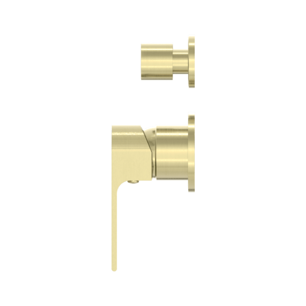 BIANCA SHOWER MIXER WITH DIVERTOR SEPARATE PLATE BRUSHED GOLD (NR321511gBG)