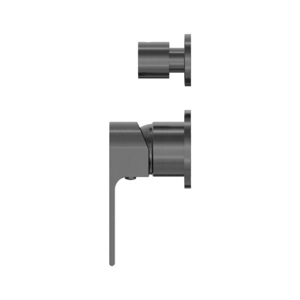 BIANCA SHOWER MIXER WITH DIVERTOR SEPARATE PLATE GUN METAL (NR321511gGM)