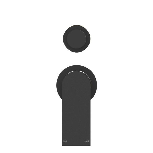 BIANCA SHOWER MIXER WITH DIVERTOR SEPARATE PLATE MATTE BLACK (NR321511gMB)