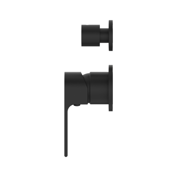 BIANCA SHOWER MIXER WITH DIVERTOR SEPARATE PLATE MATTE BLACK (NR321511gMB)
