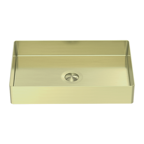OPAL RECTANGLE STAINLESS STEEL BASIN BRUSHED GOLD (NRB3555BG)