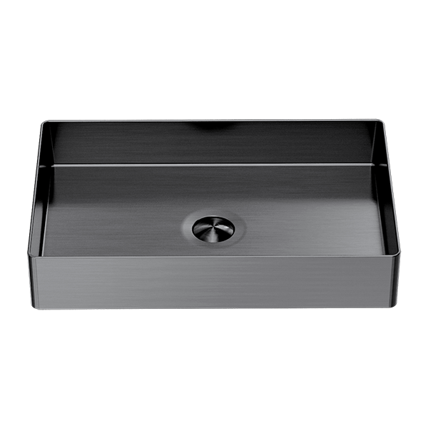 OPAL RECTANGLE STAINLESS STEEL BASIN GRAPHITE (NRB3555GR)