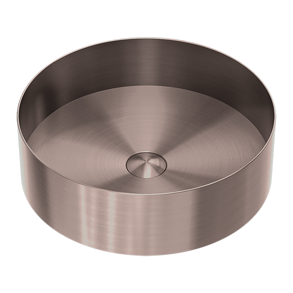 OPAL ROUND 400MM STAINLESS STEEL BASIN BRUSHED BRONZE (NRB401rBZ)