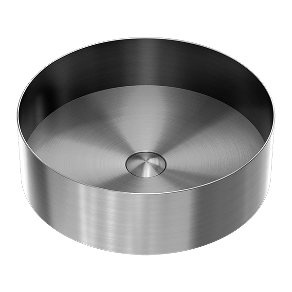 OPAL ROUND 400MM STAINLESS STEEL BASIN GRAPHITE (NRB401rGR)
