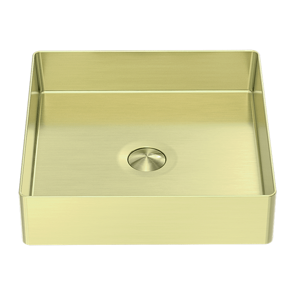 SOPAL QUARE 400MM STAINLESS STEEL BASIN BRUSHED GOLD (NRB401sBG)