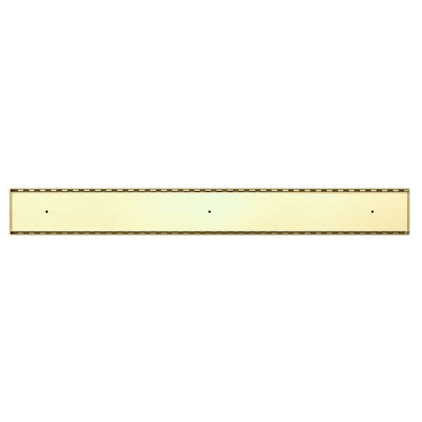 TILE INSERT V CHANNEL FLOOR GRATE 89MM OUTLET WITH HOLE SAW BRUSHED GOLD (NRFG001HSBG)