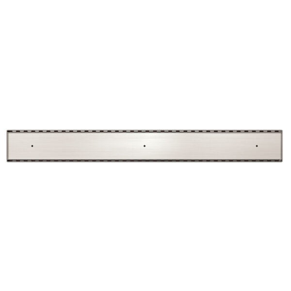 TILE INSERT V CHANNEL FLOOR GRATE 89MM OUTLET WITH HOLE SAW BRUSHED NICKEL (NRFG001HSBN)