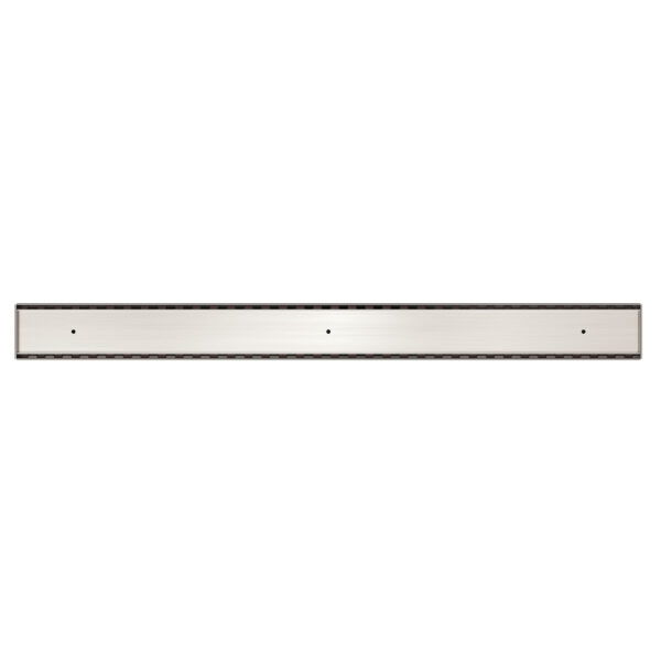 TILE INSERT V CHANNEL FLOOR GRATE 50MM OUTLET WITH HOLE SAW BRUSHED NICKEL (NRFG002HSBN)