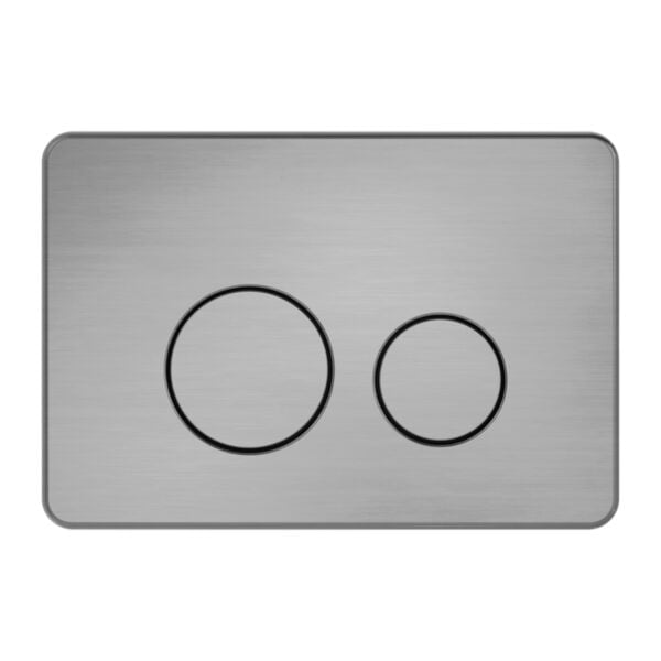 IN WALL TOILET PUSH PLATE GUN METAL (NRPL001GM)