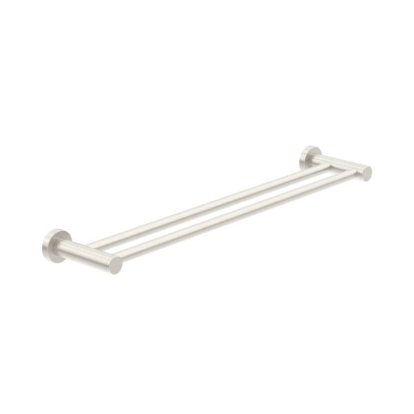 Dolce II Double Towel Rail 600MM Brushed Nickel (NR2024dBN)