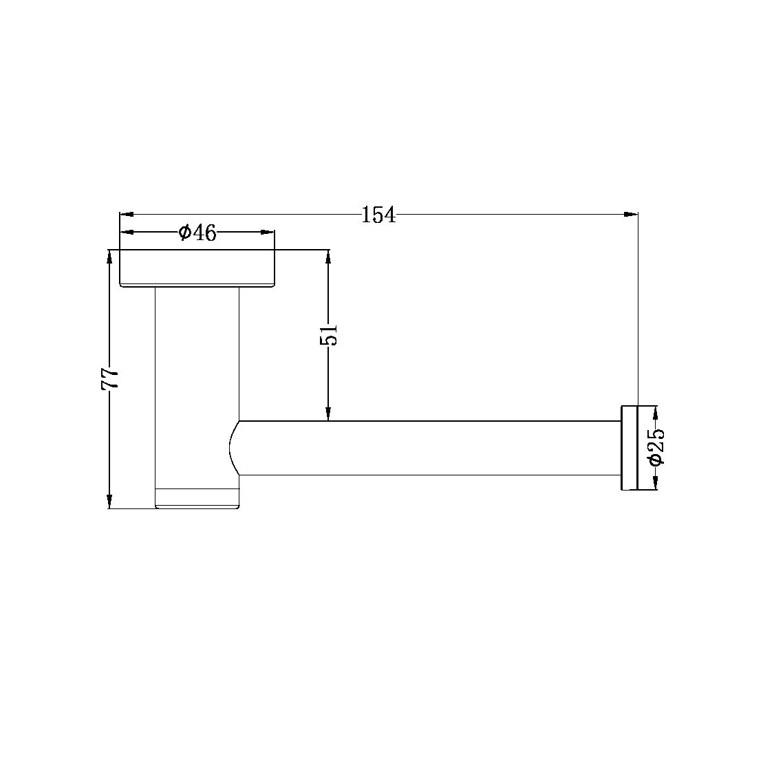 Dolce II TOILET ROLL HOLDER BRUSHED NICKEL (NR2086BN)