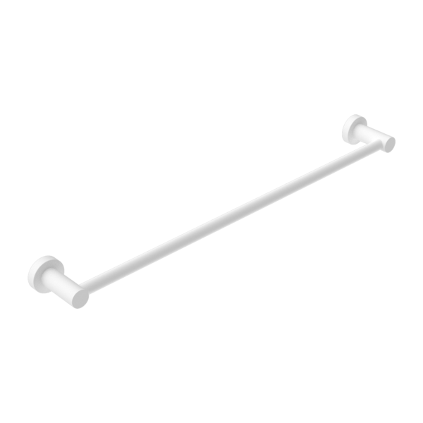 MECCA SINGLE TOWEL RAIL 600MM MATTE WHITE (NR1924MW)