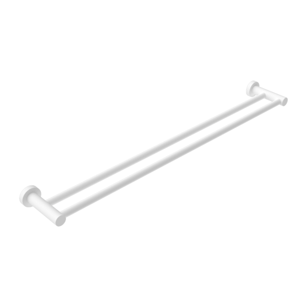 MECCA DOUBLE TOWEL RAIL 600MM MATTE WHITE (NR1924dMW)