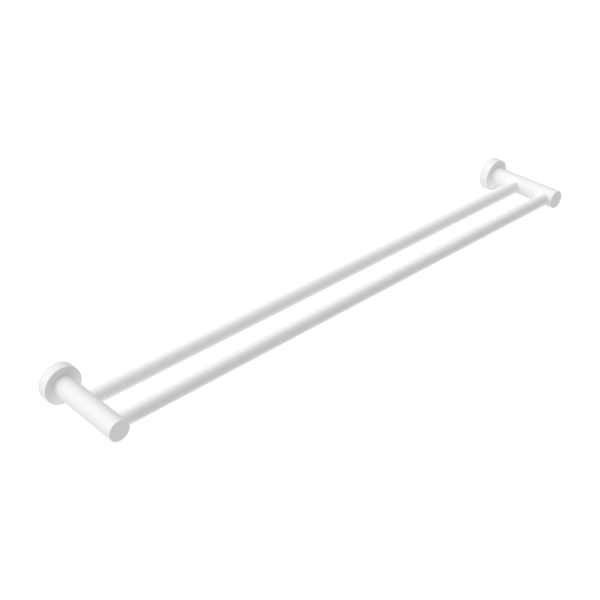 MECCA DOUBLE TOWEL RAIL 800MM MATTE WHITE (NR1930dMW)