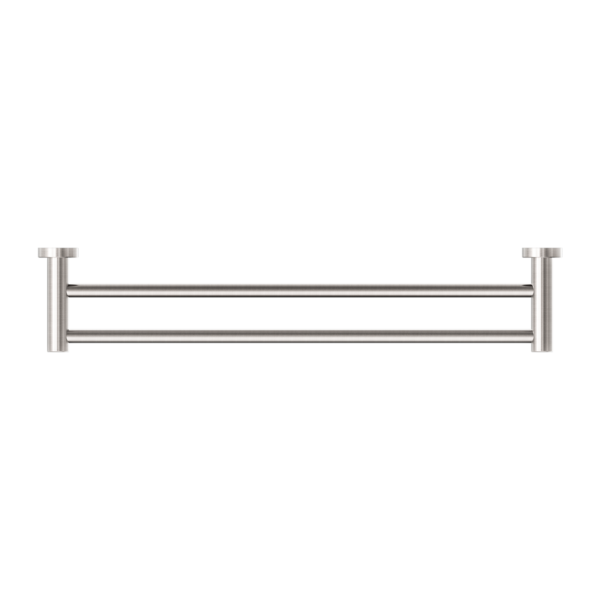 Dolce II Double Towel Rail 600MM Brushed Nickel (NR2024dBN)